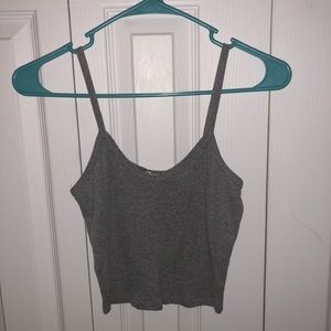 Gray Crop Top